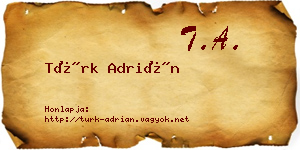 Türk Adrián névjegykártya